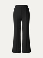 Sandwashed High Rise Cropped Flared Pants with Pockets