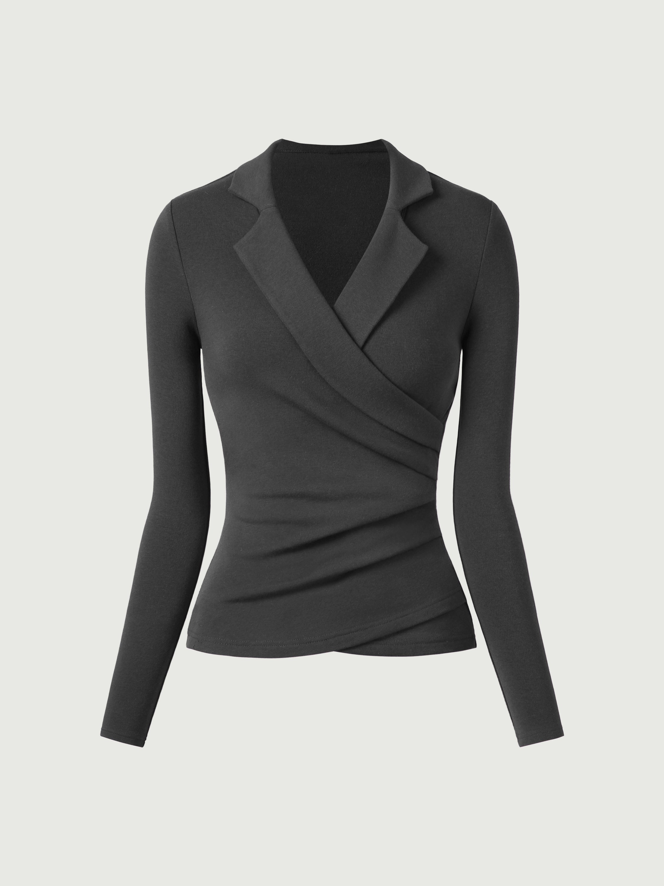 Collared Surplice Top