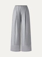 Summer Poplin High-Rise Wide Leg Pants with Pockets
