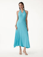 CoolTouch Halter A-Line Midi Bra Dress