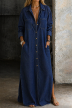 Delana | Button-Through Denim Dress