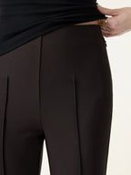 Wrinkle-Resistant High Rise Cropped Flare Leg Travel Pant