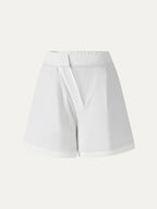 Not-See-Thru Linen-Like A-Line Shorts