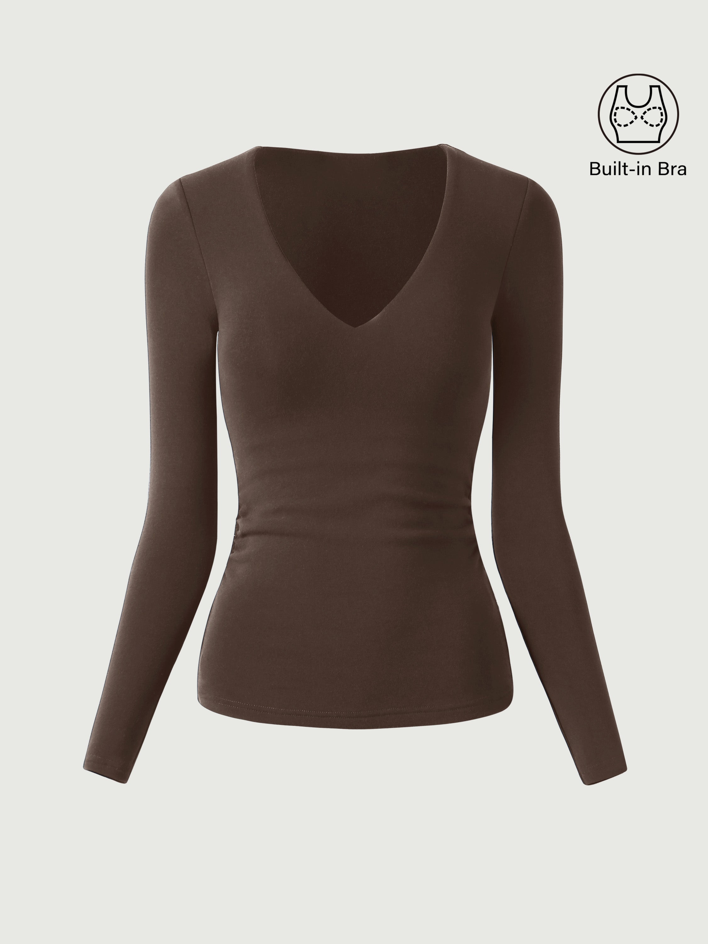 V-Neck Ruched Sides Bra Top
