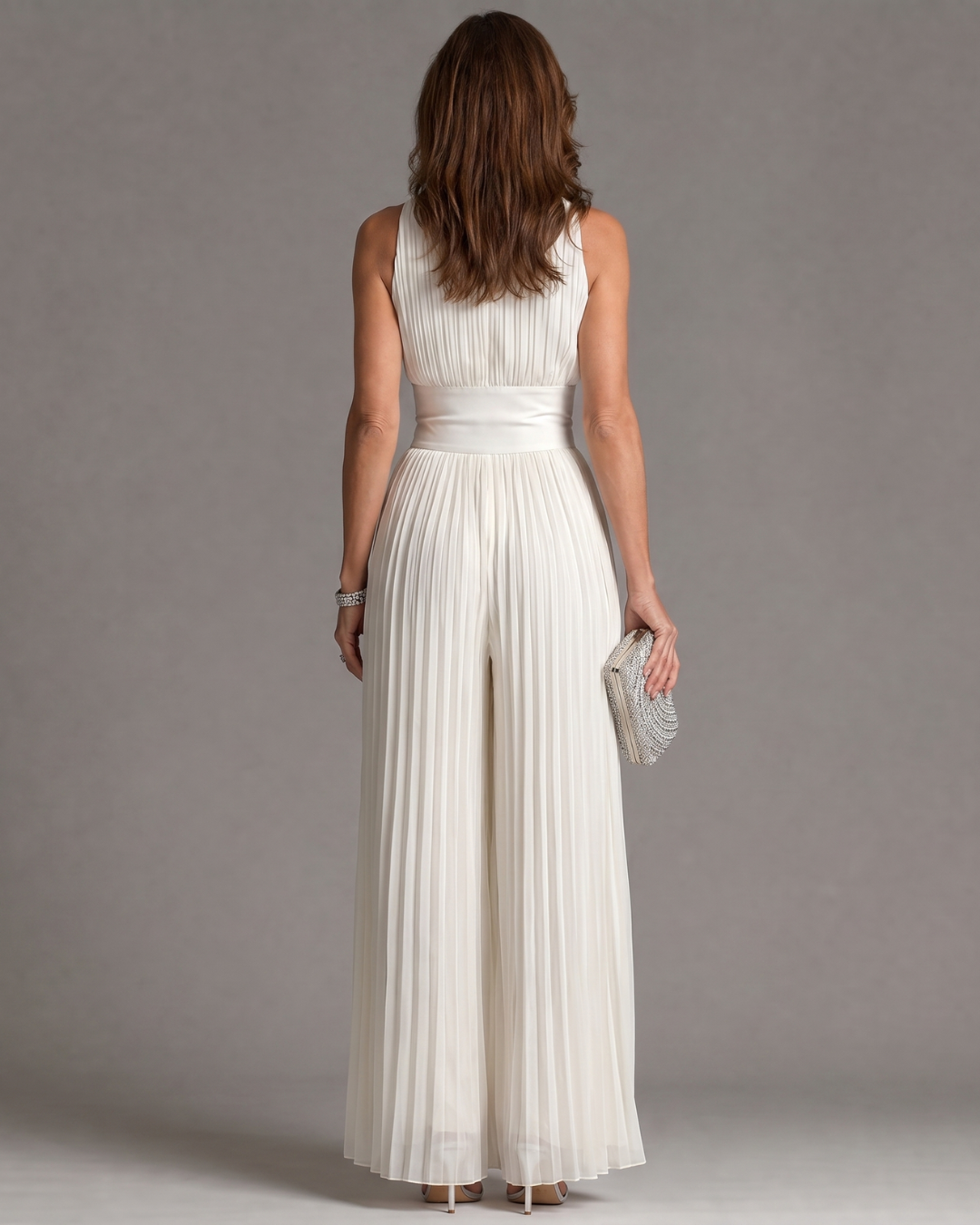 Rosie | Pleated Chiffon Jumpsuit