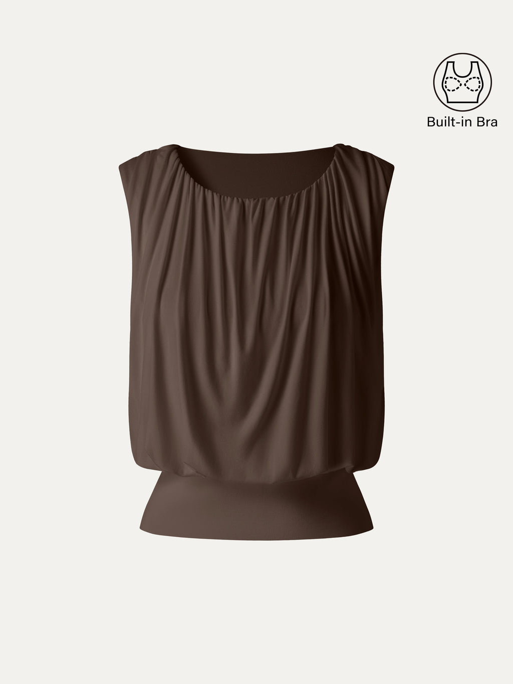 Gathered Sleeveless Bra Top