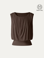 Gathered Sleeveless Bra Top
