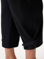 Ponte High-Rise Cropped Wide-Leg Pants with Pockets