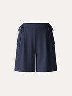 Summer Ponte Drawstring Shorts with Pockets