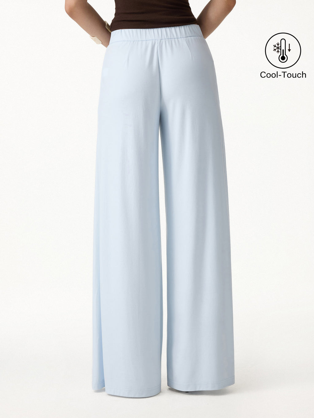 Ponte Mid Rise Wide Leg Pants with Pockets