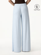 Ponte Mid Rise Wide Leg Pants with Pockets