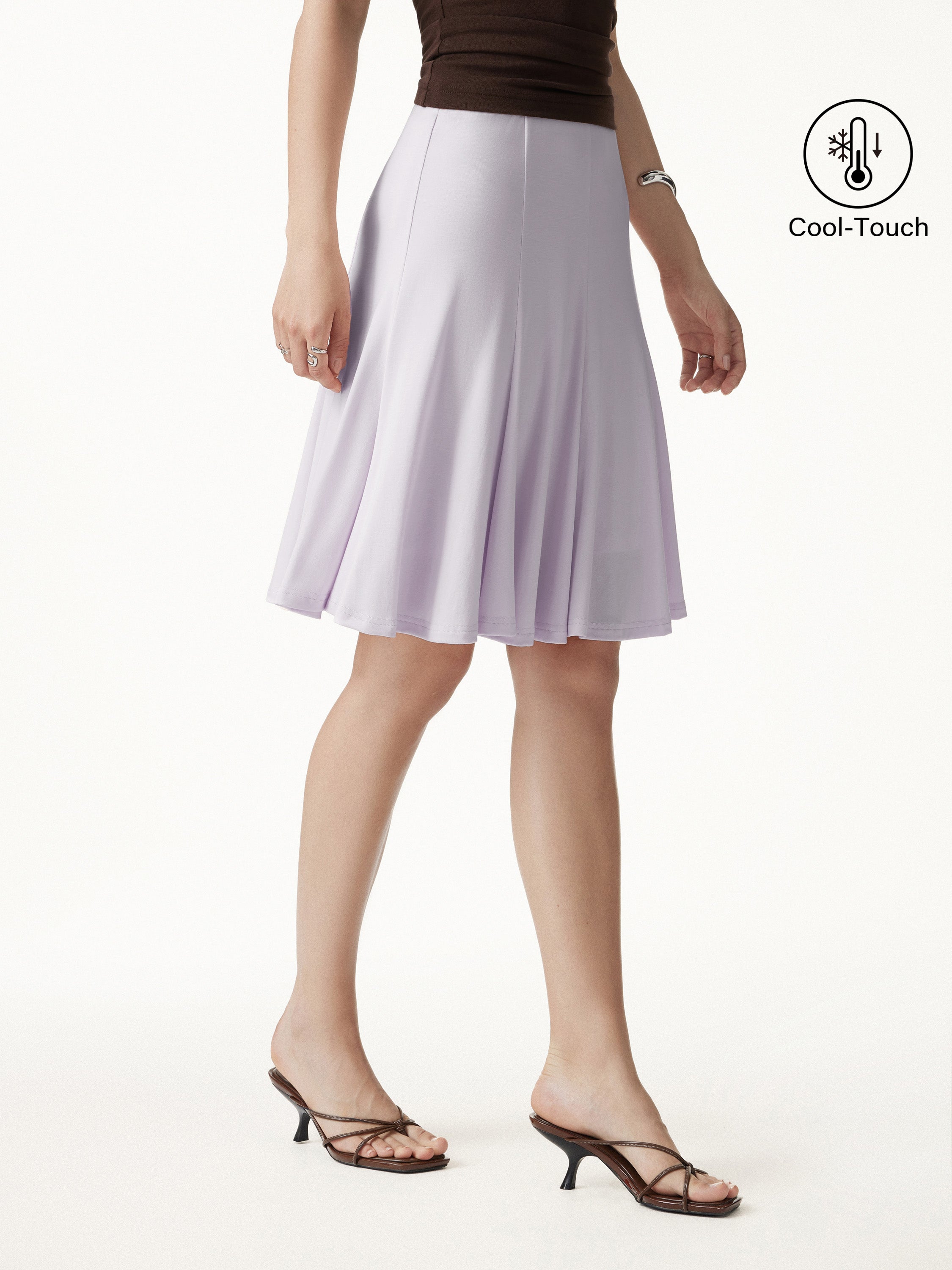 Lyocell Mermaid Hem Knee-Length Skirt