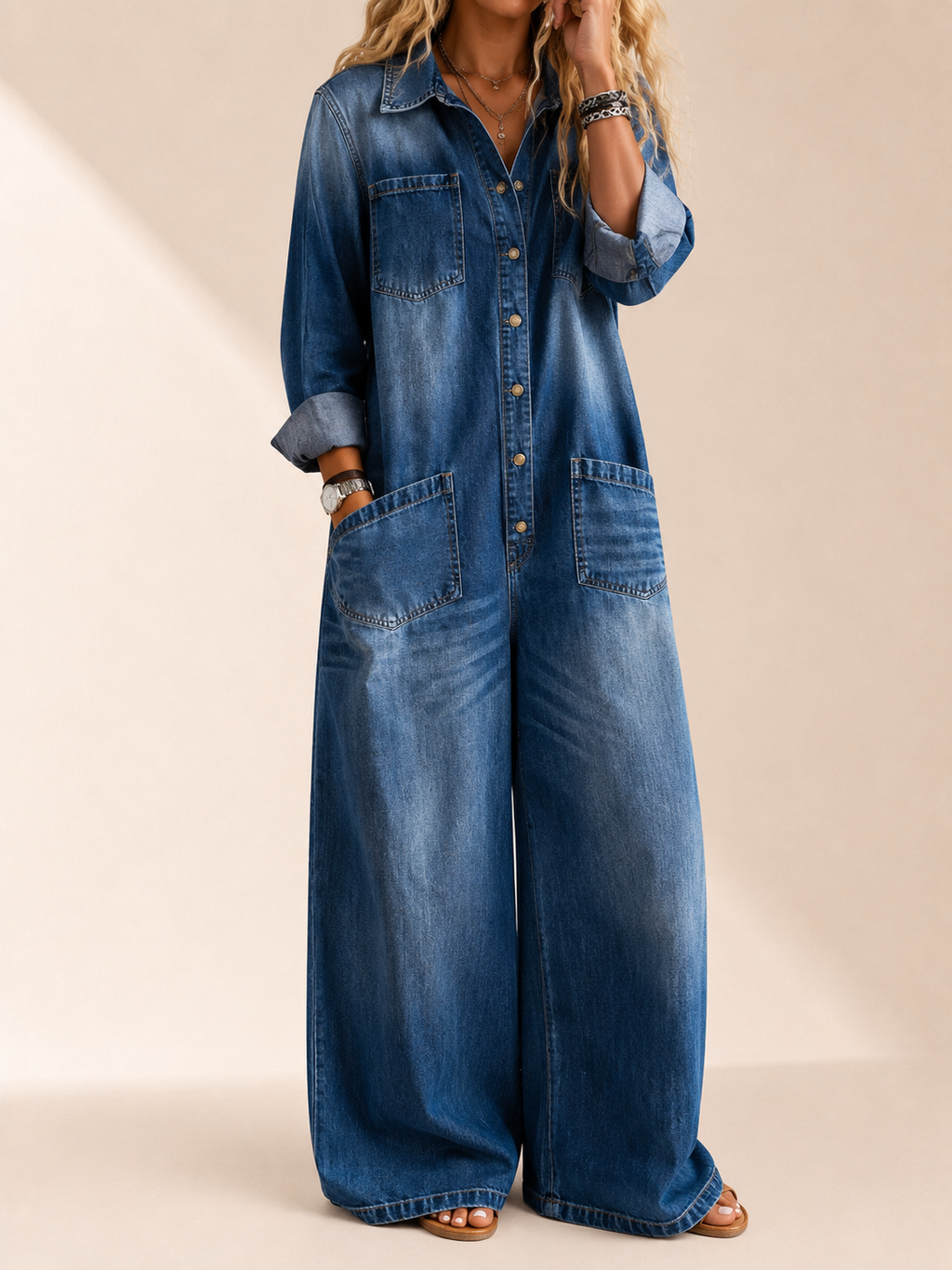 Lena | Casual Denim Overall