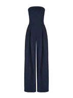 Women's Elegant loose fit strapless jumpsuit