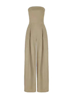 Women's Elegant loose fit strapless jumpsuit
