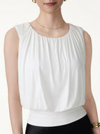 Gathered Sleeveless Bra Top