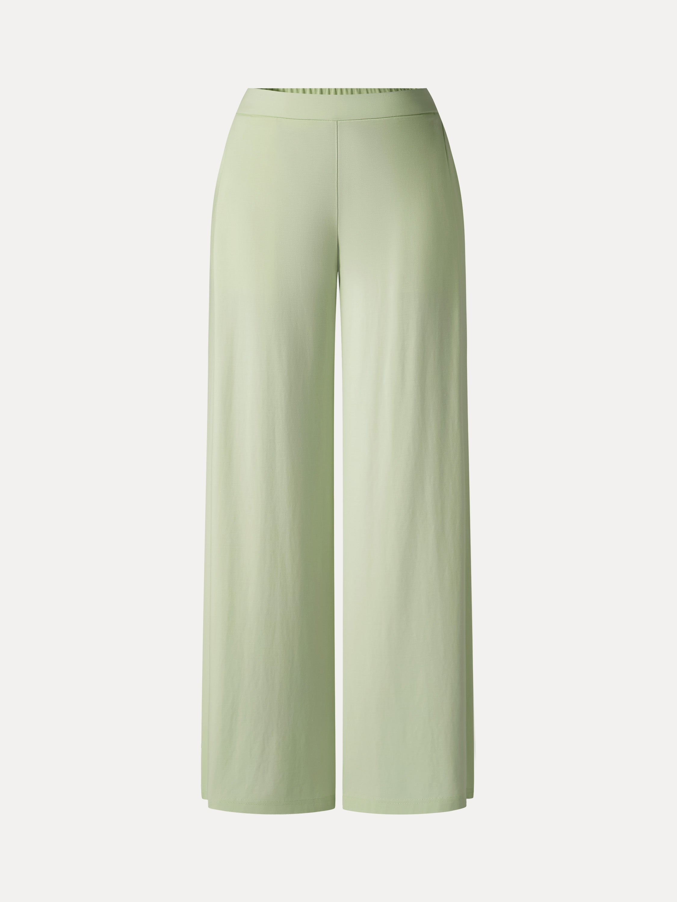 Ponte Mid Rise Wide Leg Pants with Pockets