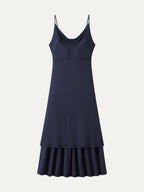 SkinKiss Cowl Neck Open-Back Midi Bra Dress