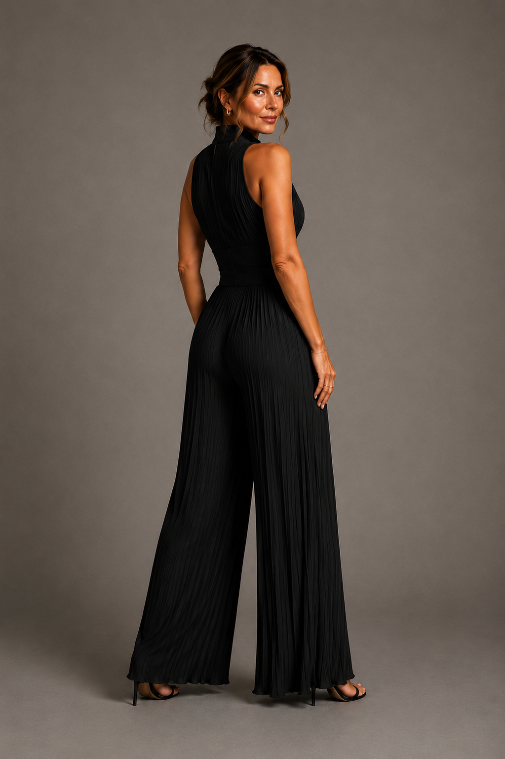 Rosie | Pleated Chiffon Jumpsuit