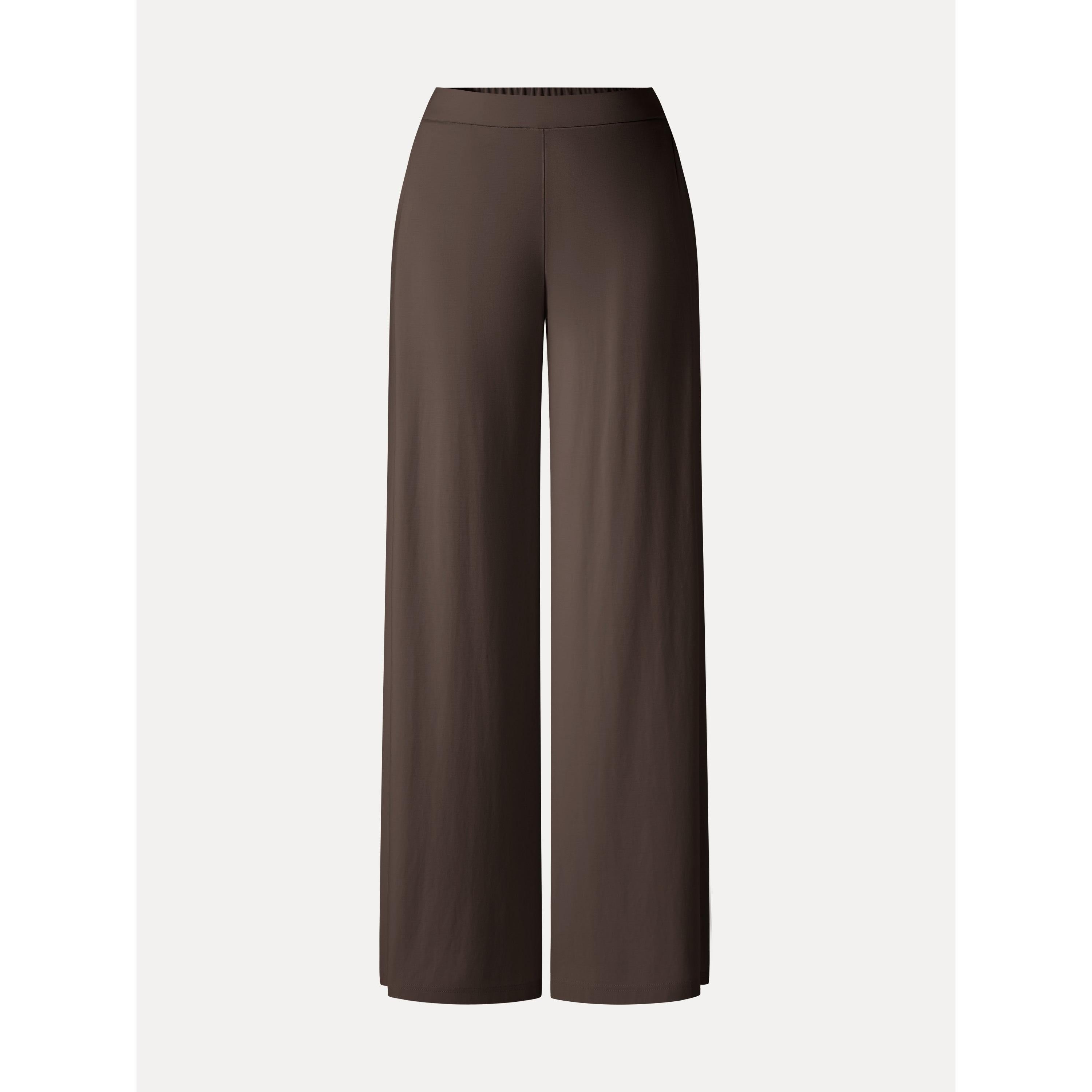 Ponte Mid Rise Wide Leg Pants with Pockets