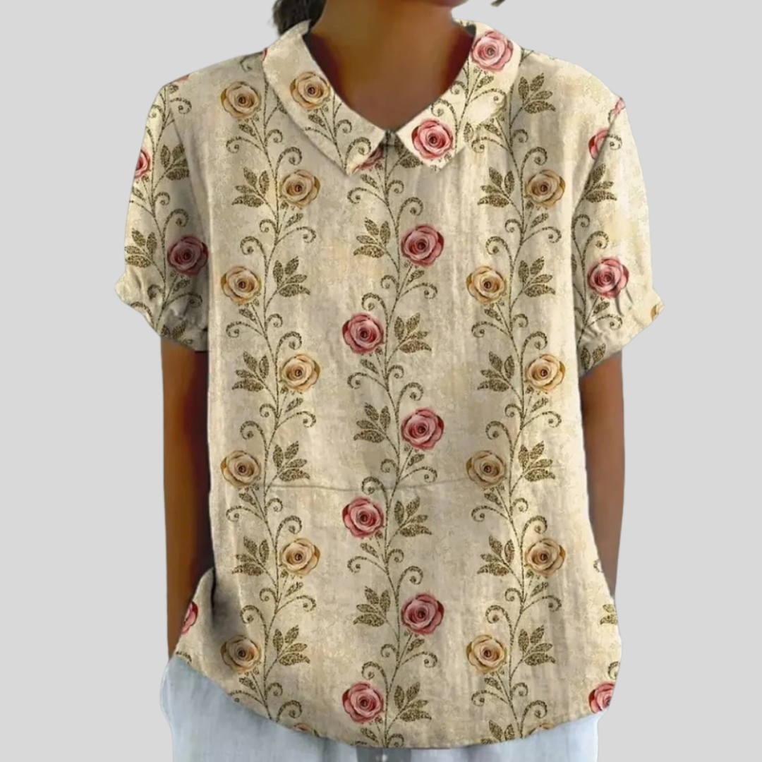 Lavinia | Floral Collared Blouse