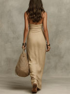 Avelina™ | Voluminous Linen-Blend Maxi Dress