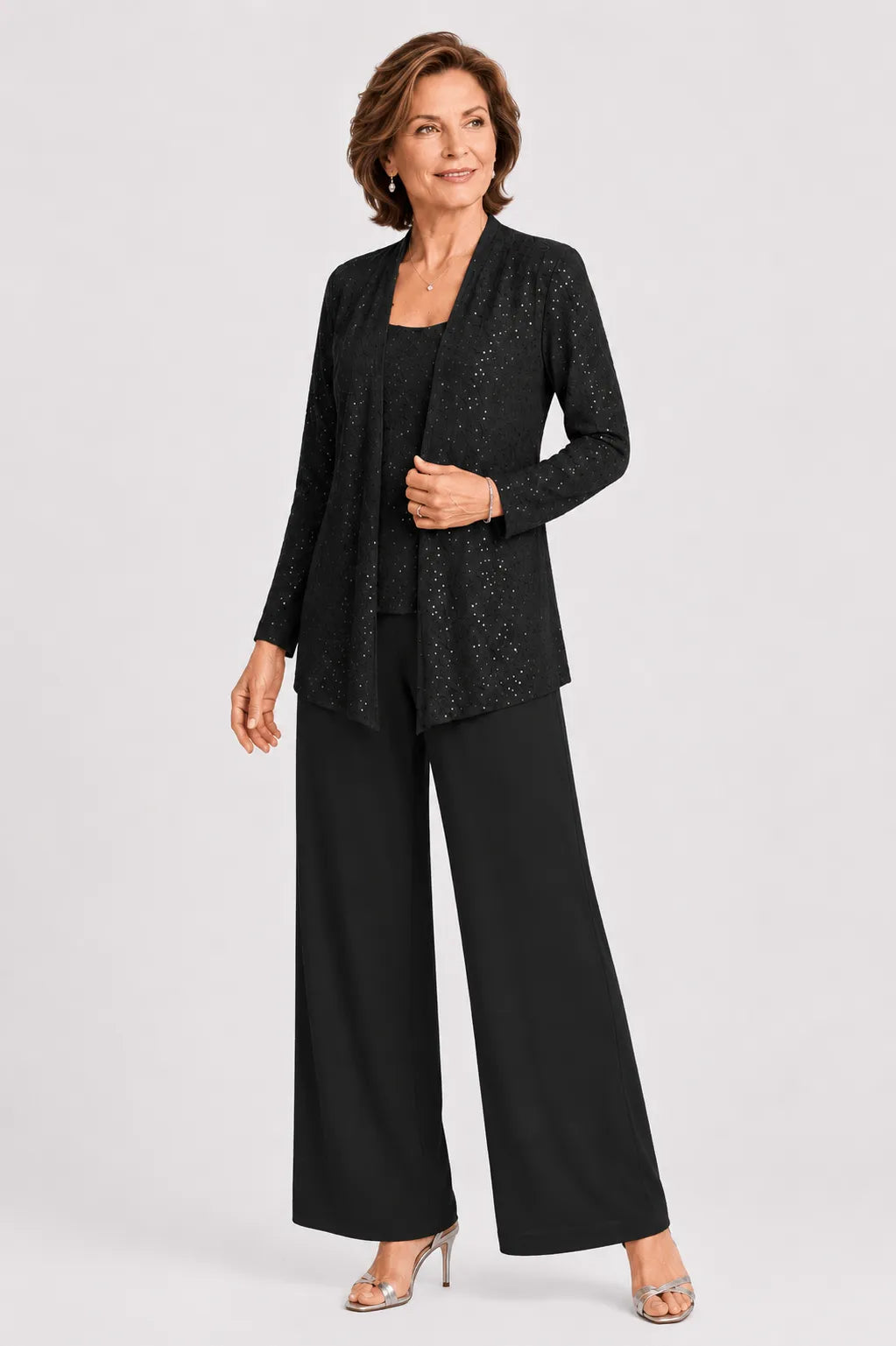 Formal Three-Piece Mother of the Bride Pant Set