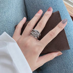 Sylvian | Sterling Silver Adjustable Layered Ring