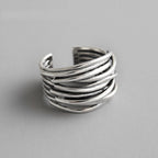 Sylvian | Sterling Silver Adjustable Layered Ring